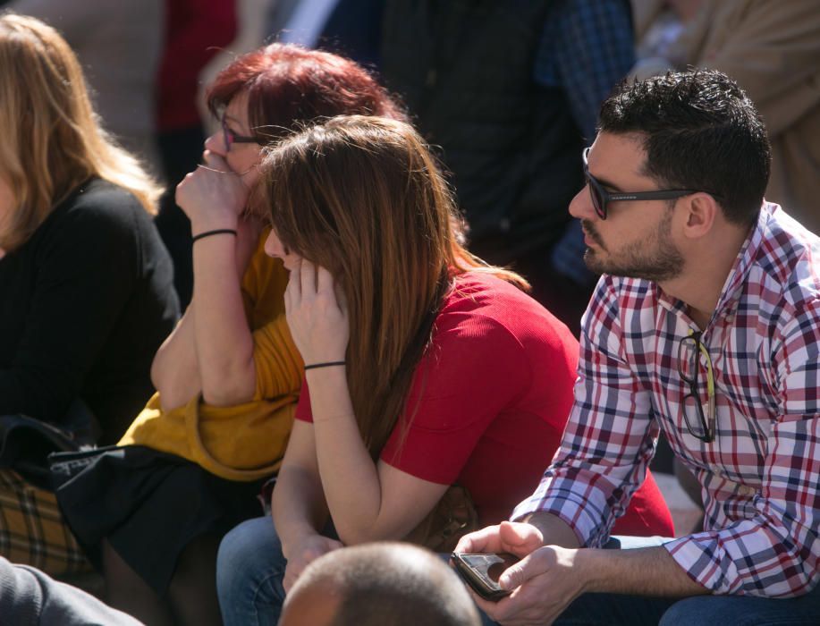 Más de 200 personas asisten al acto de precampaña de Francesc Sanguino celebrado en Las Cigarreres y al que ha asistido la la vicesecretaria general del PSOE, Adriana Lastra