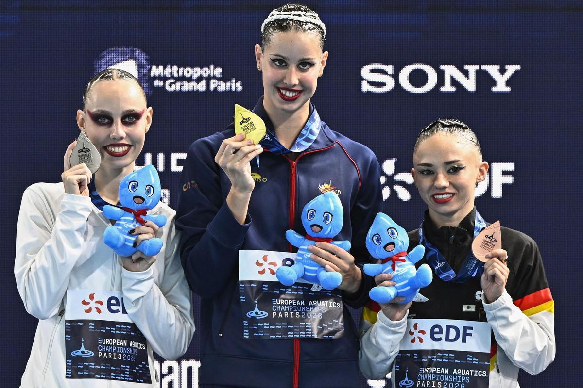 Iris Tió se lleva el oro en el solo técnico de los campeonatos de Europa de natación artística