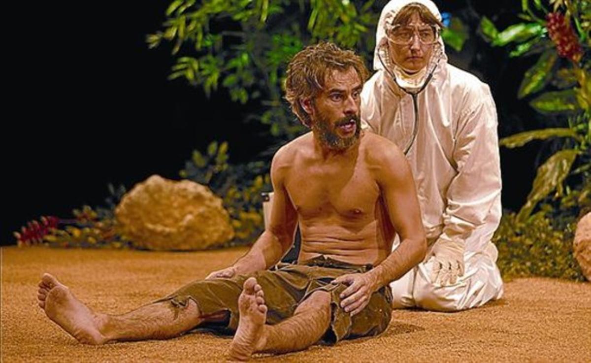 Jacob Torres i Mònica Glaenzel, en un moment del muntatge.