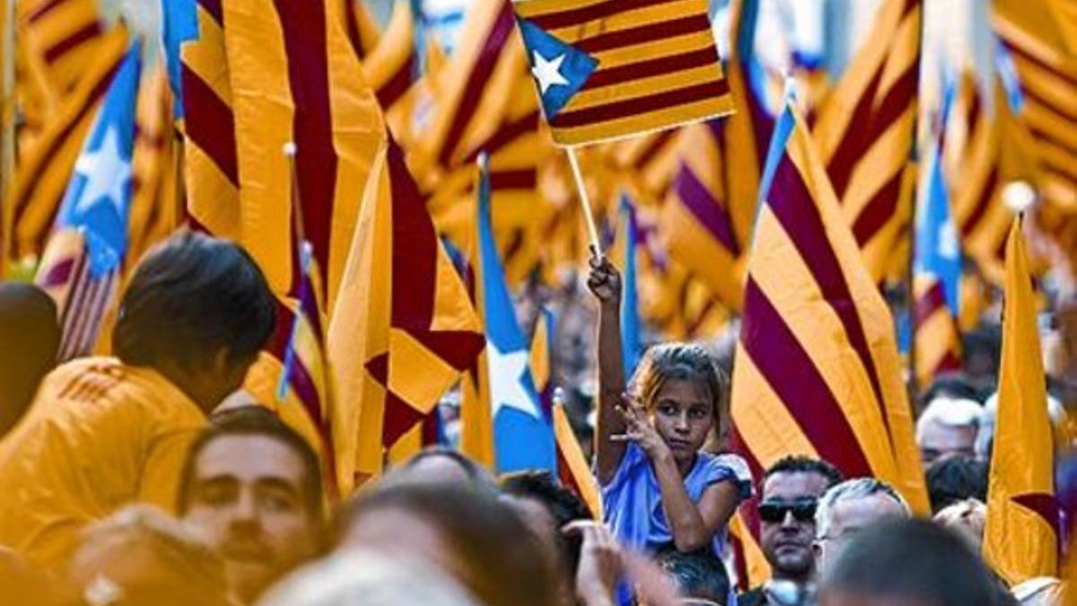 Imagen de la manifestación independentista de la pasada Diada.