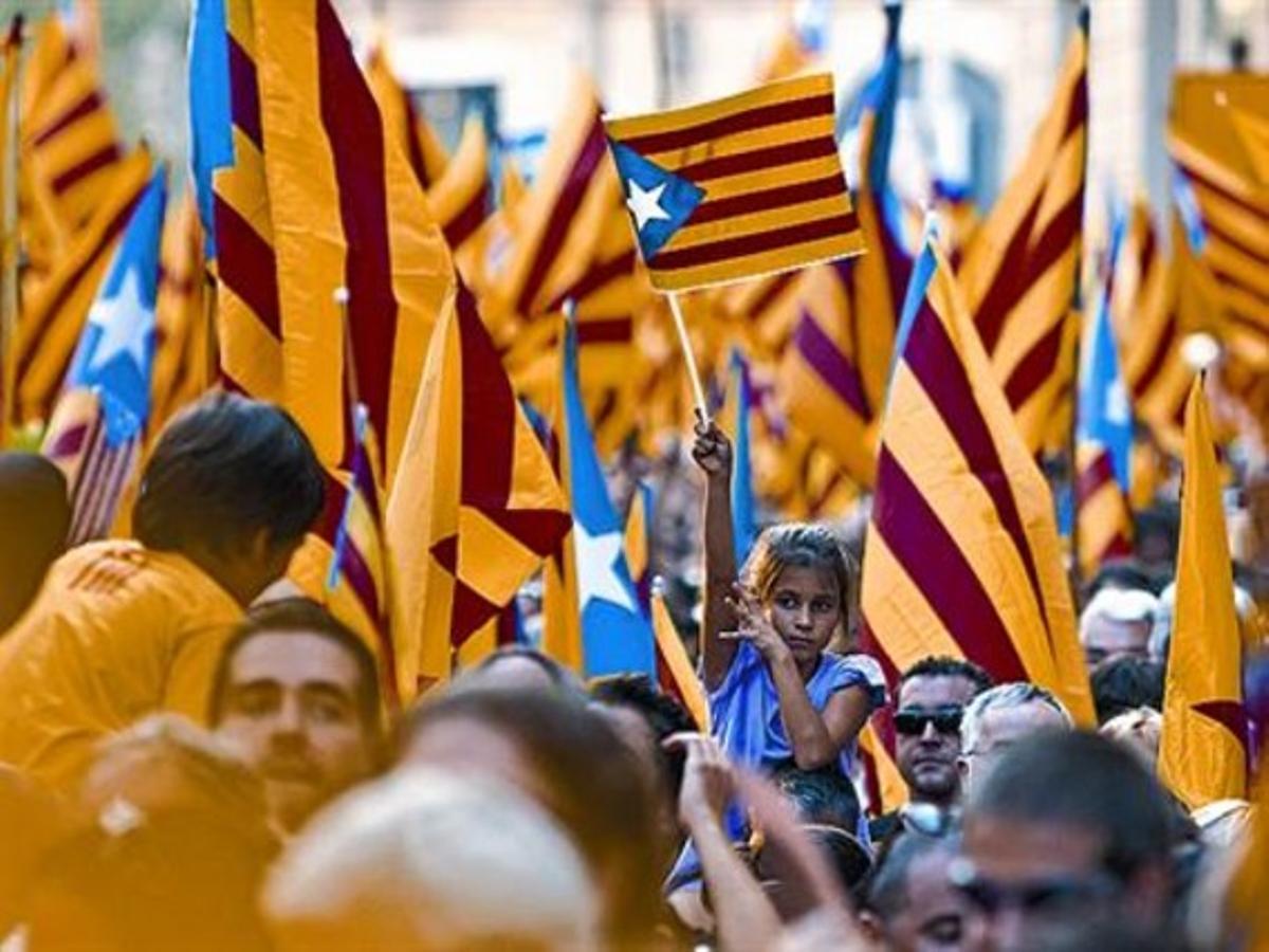 Imatge de la manifestació independentista de l’última Diada.