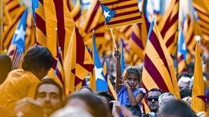 Imatge de la manifestació independentista de l’última Diada.