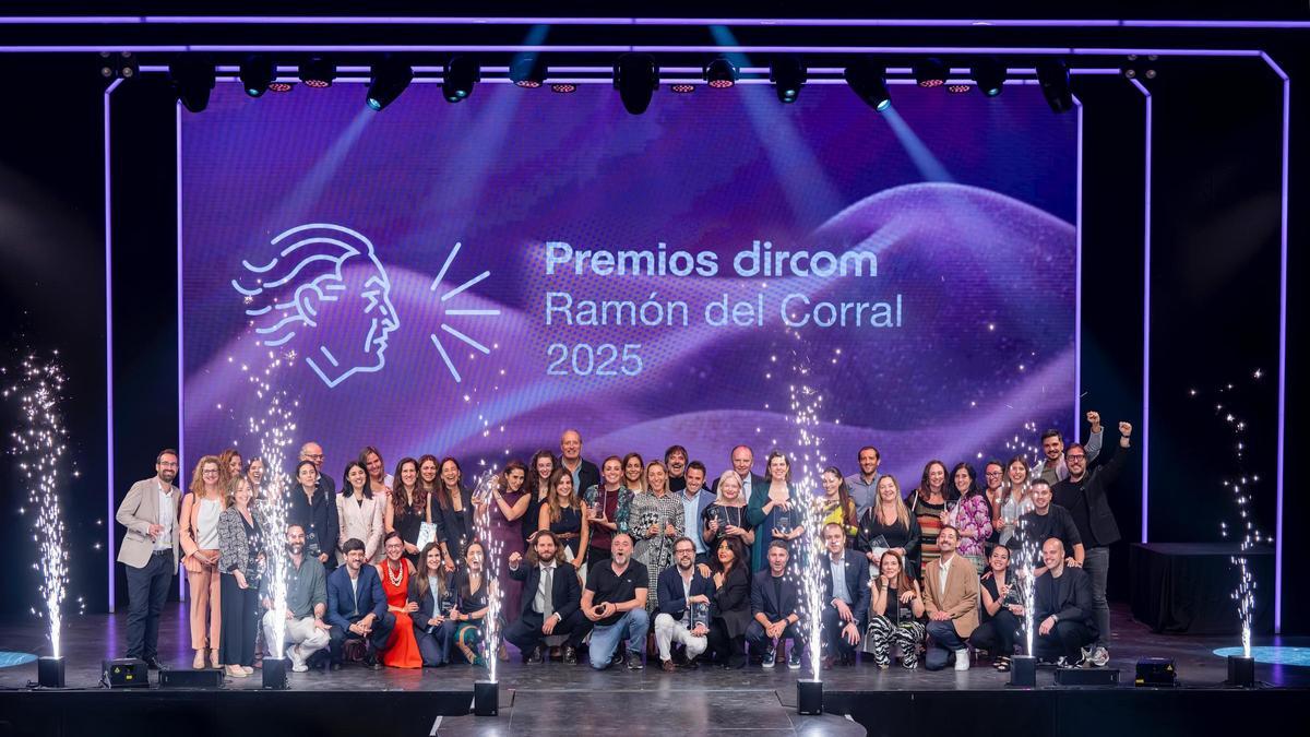 Todos los galadonados en la 8ª edición de los Premios Dircom Ramón del Corral.