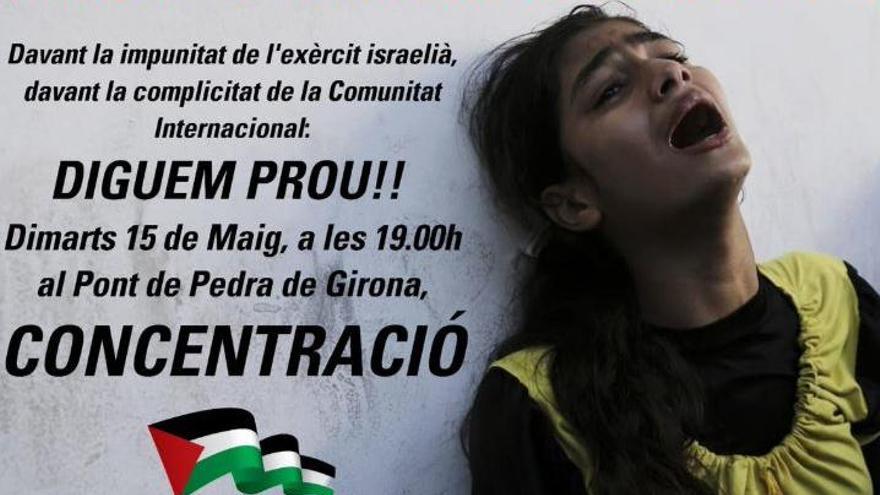 Girona acull convoca una concentració contra el «genocidi a Gaza»