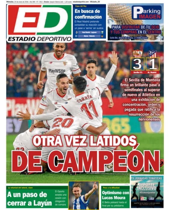 Portadas deportivas del miércoles 24 de enero