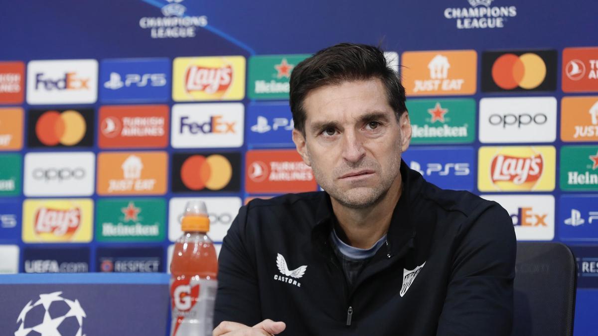 Rueda de prensa del entrenador uruguayo del Sevilla, Diego Alonso.