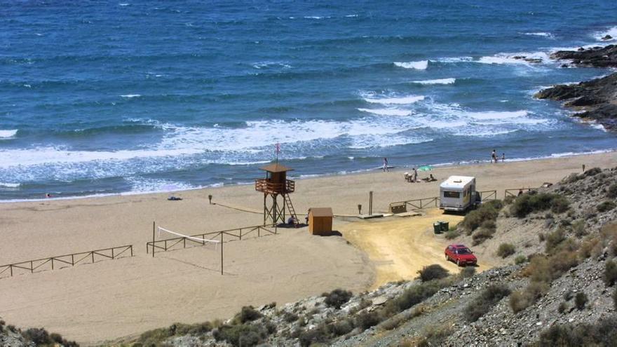 La playa de Calnegre, una de las más transitadas de Lorca.