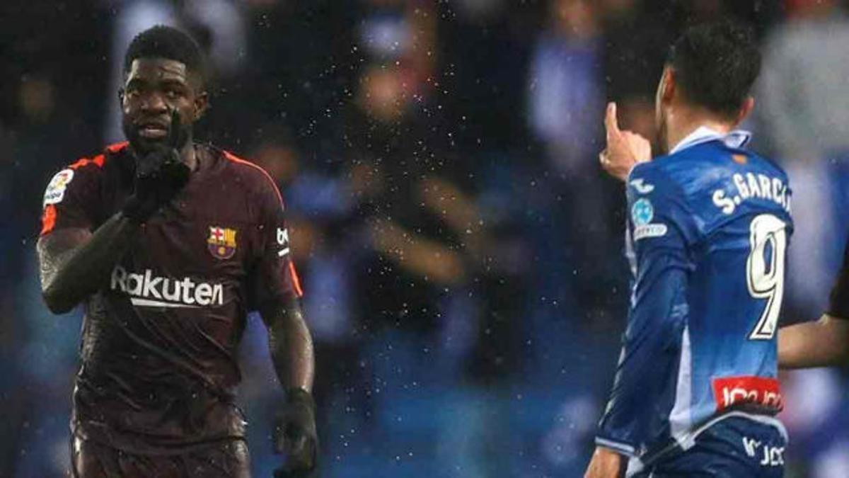 LALIGA | Espanyol-Barça (1-1) | Umtiti y Sergio García se encararon e insultaron en el túnel de vestuarios
