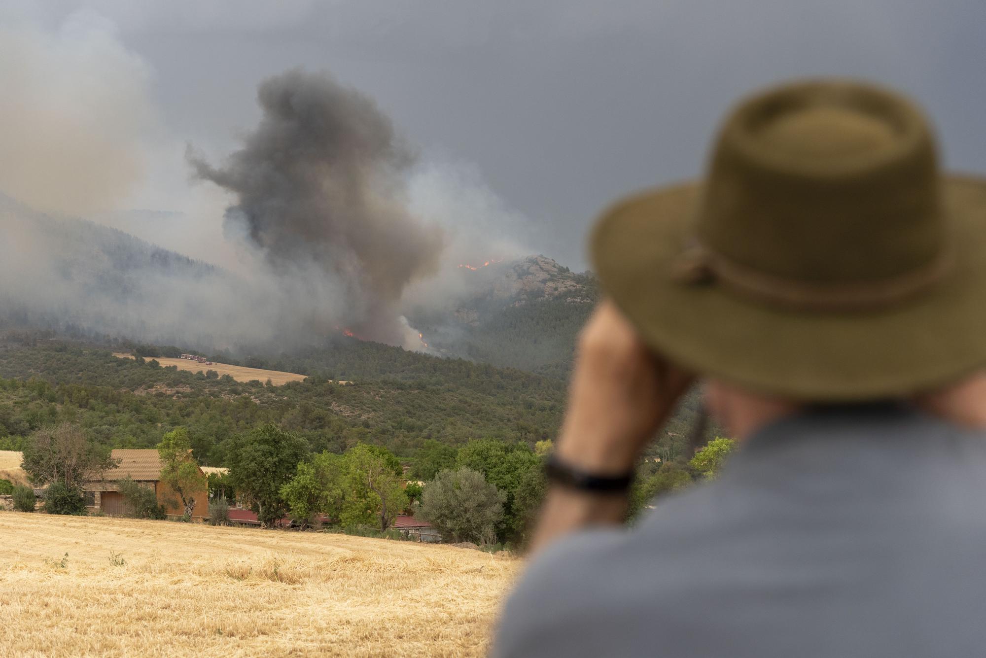 Incendio en Artesa de Segre, en Lleida)