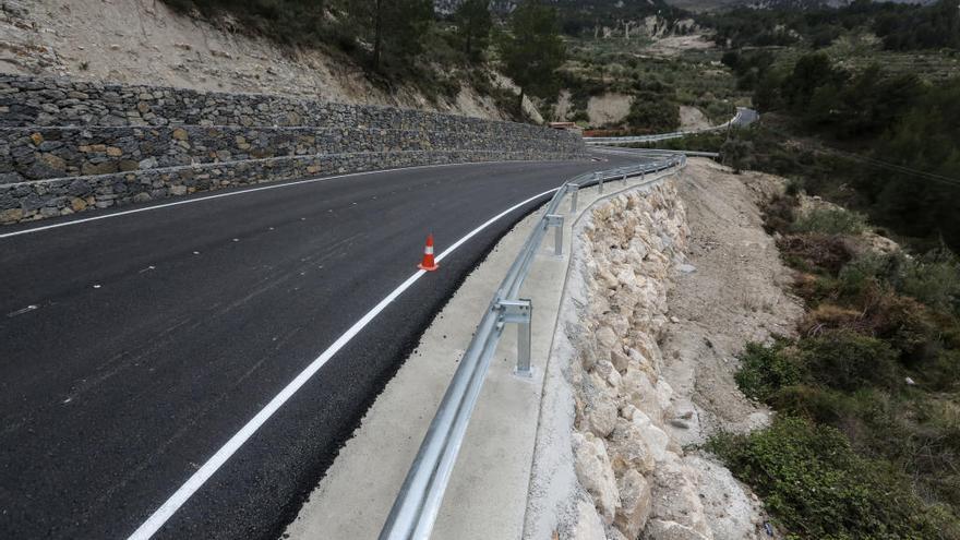 Tramo cercano a Benimantell de la CV-70 donde se ha producido el accidente mortal