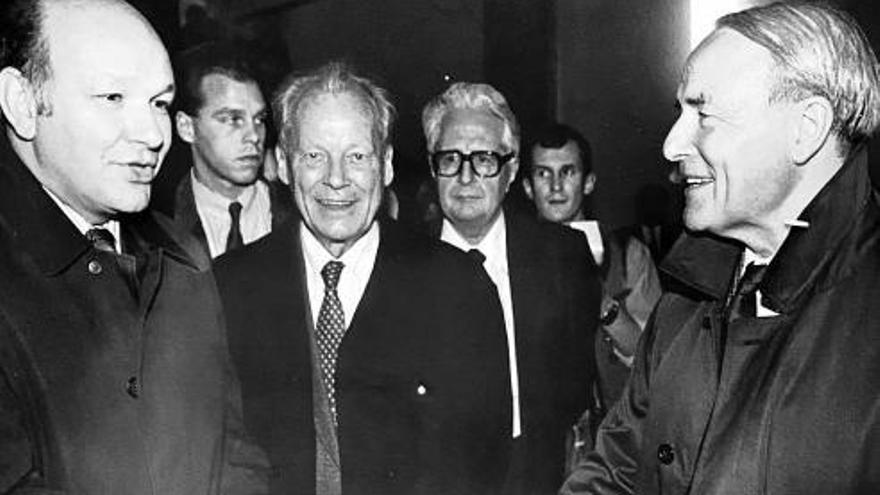 Mit Walter Momper, Willy Brandt, Hans-Jochen Vogel und Alfred Dregger.