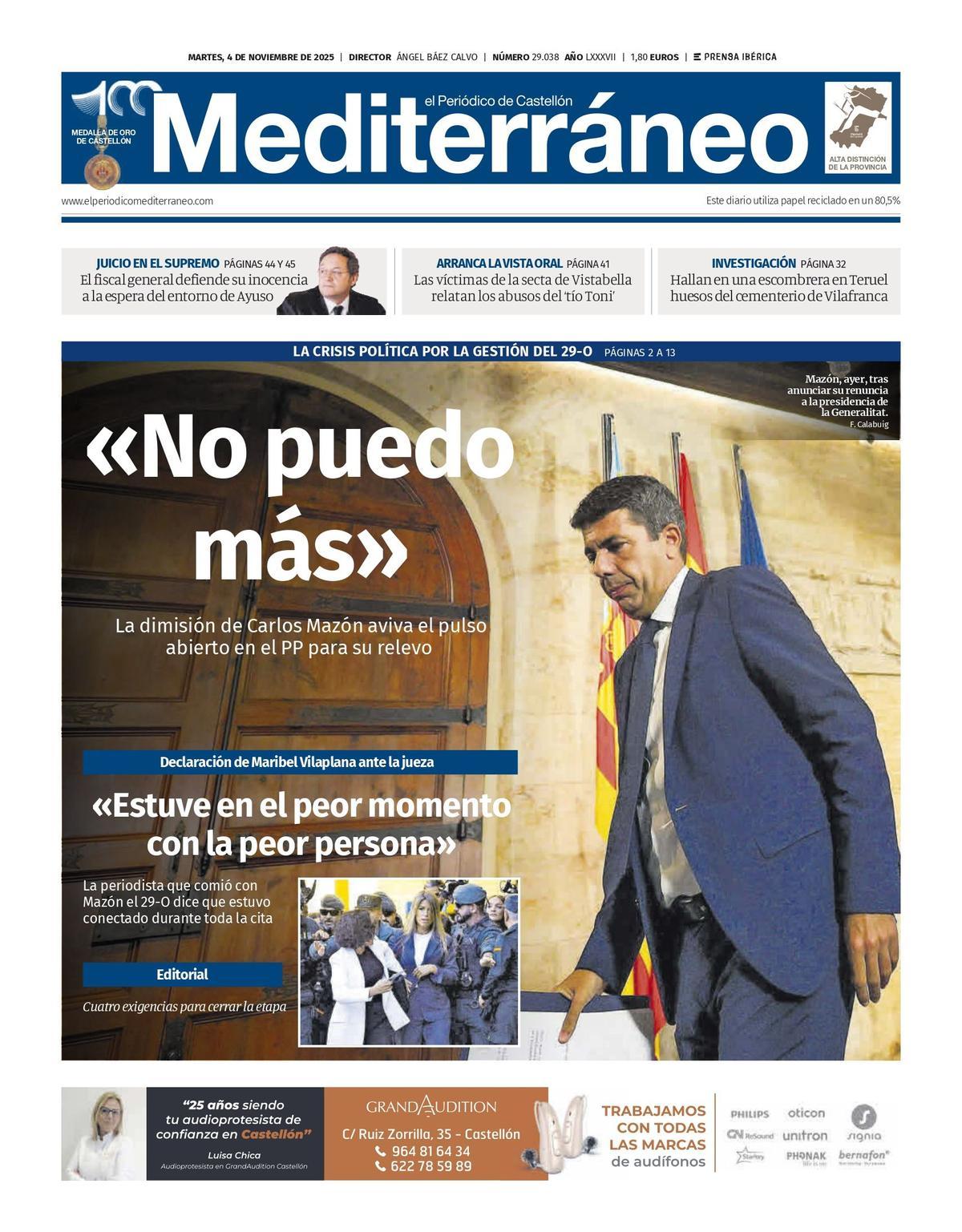 Portada 4 de noviembre del 2025