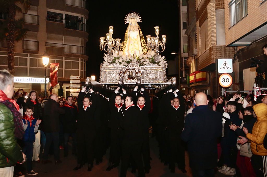 Imágenes del encuentro de las tres imágenes de la Archicofradía del Cristo de la Sangre de Lorca