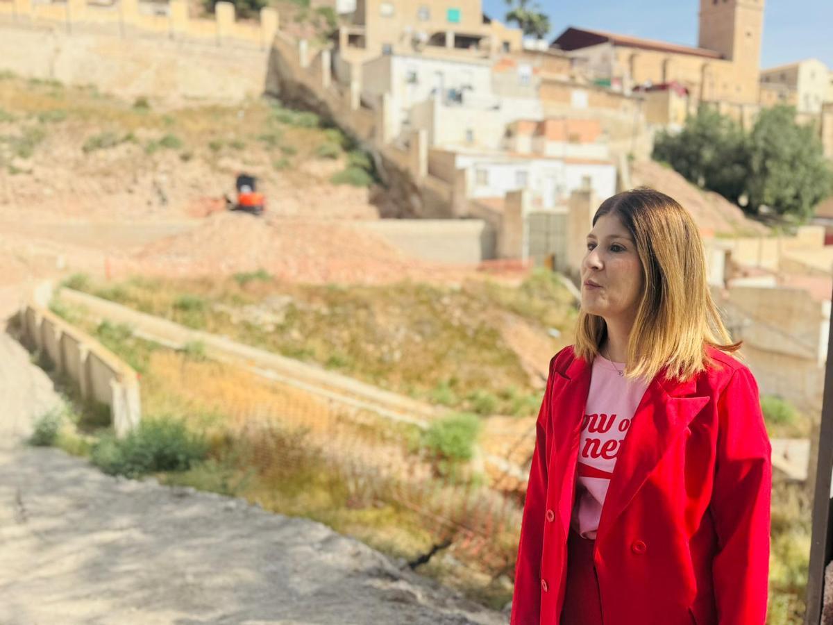 Rosa Medina en la zona en cuestión.