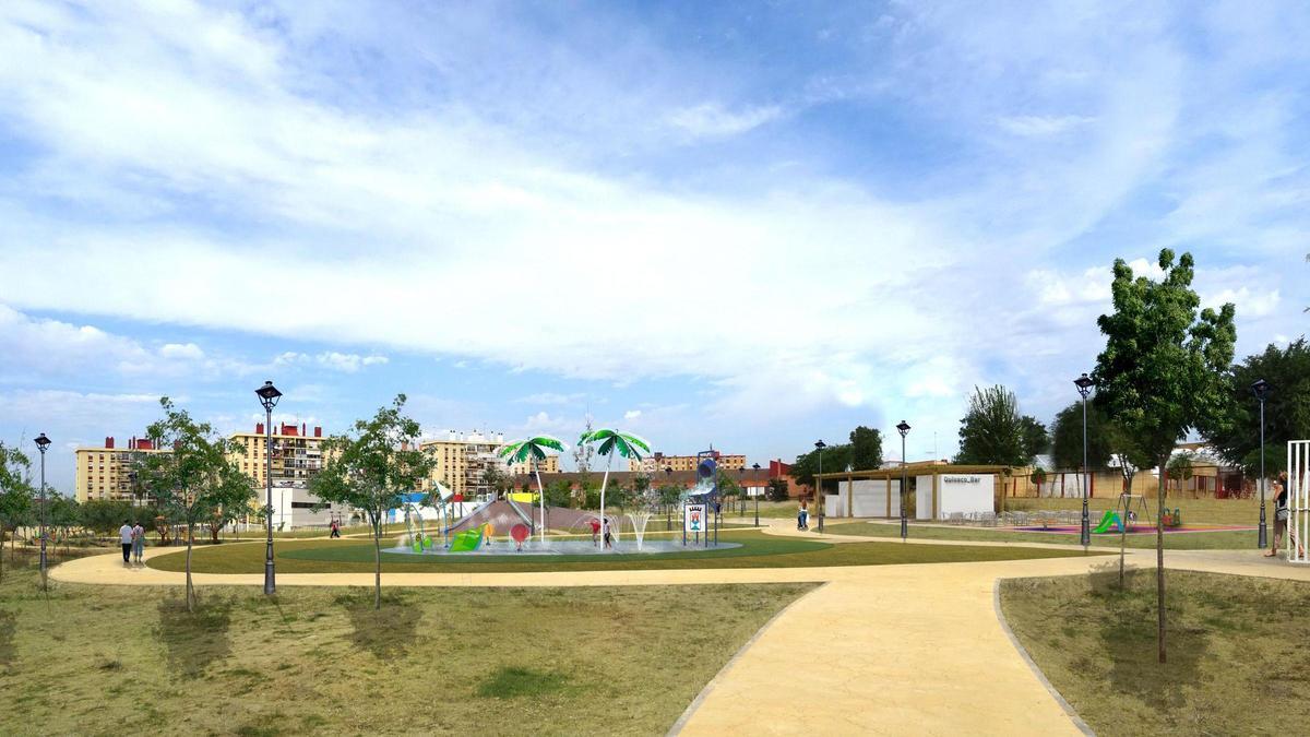 Parque del Parlamento de Castilleja de la Cuesta, en Sevilla