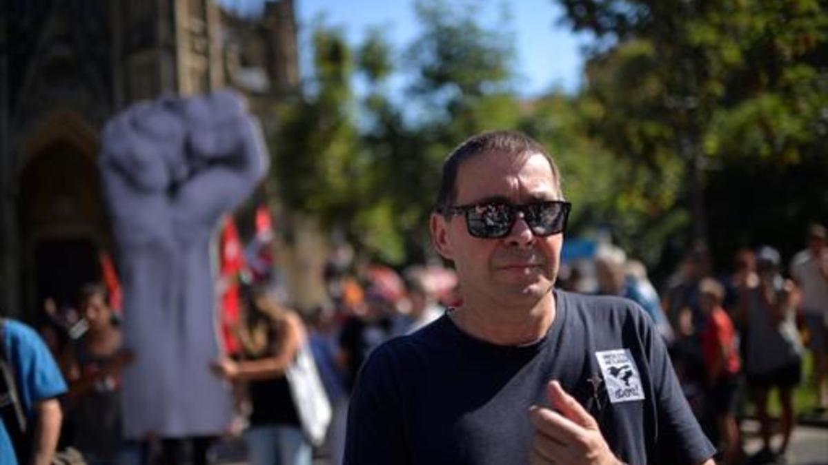 Otegi, en un acto a favor de la independencia de Euskadi que tuvo lugar en San Sebastián el pasado día 13.