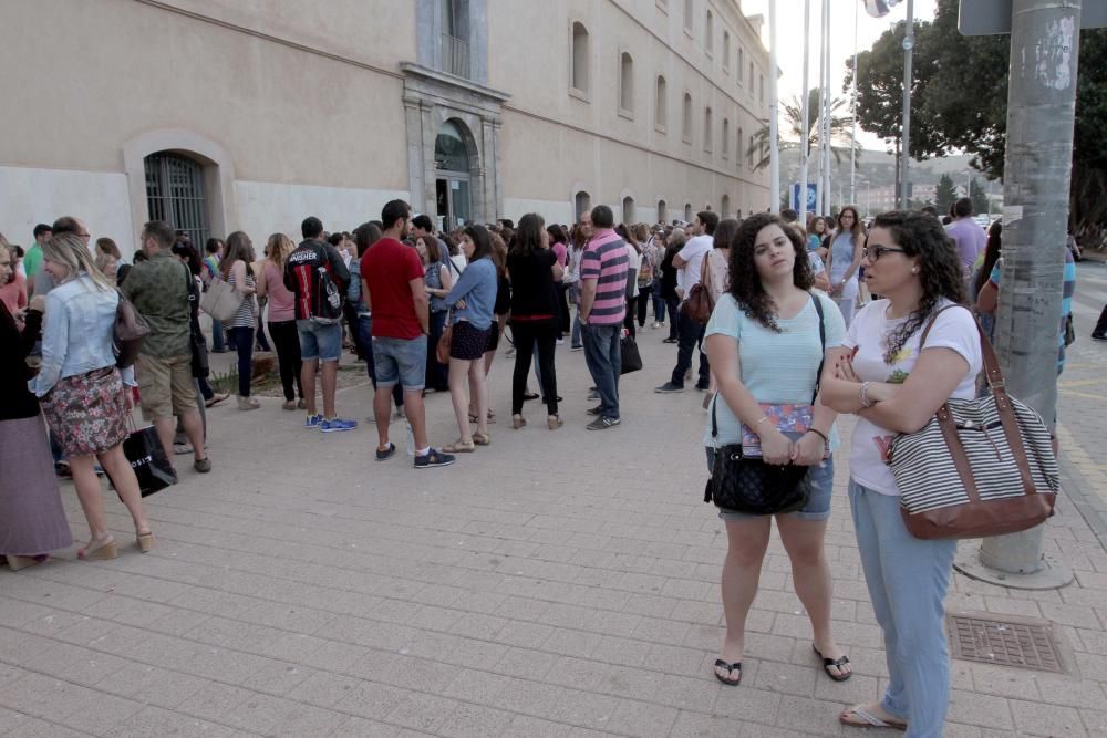 Aspirantes en uno de los tribunales de Cartagena