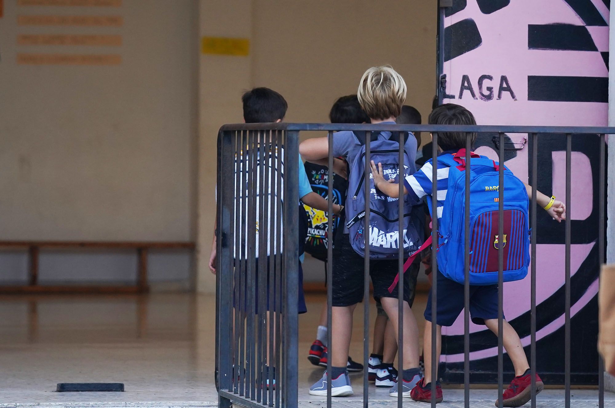 Inicio del curso escolar 23/24 en un colegio de Málaga capital.