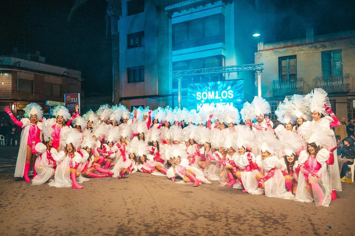 Integrantes de la ‘colla’ Som Los Ke Estem, en el desfile.