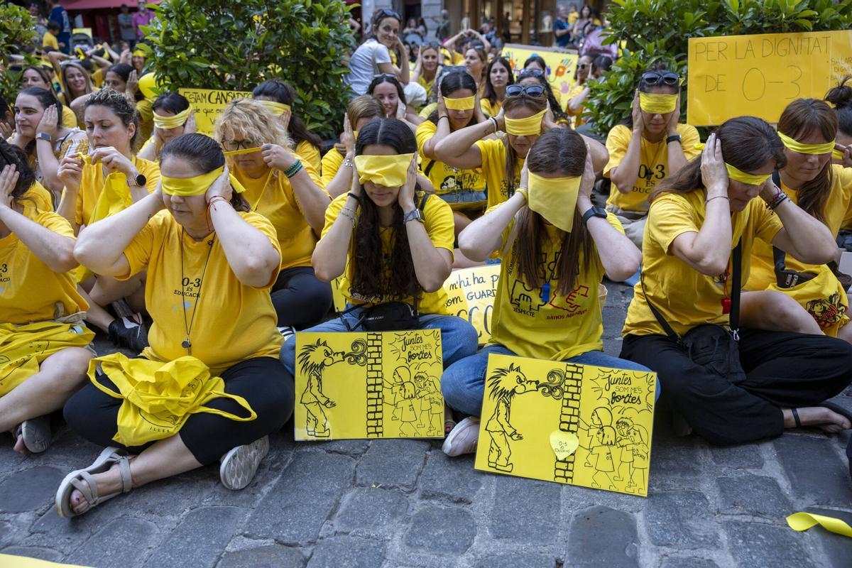 La manifestación del sector educativo 0-3 en imágenes