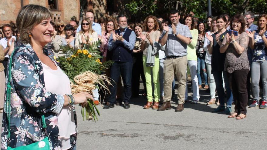 La igualadina Alba Vergés arribant a la seu de Salut.