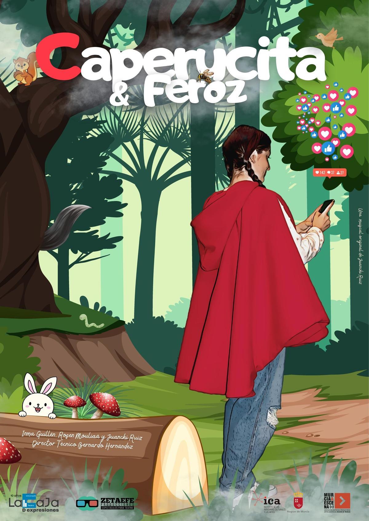 Cartel de Caperucita &amp; Feroz, que se podrá ver en Benahavís