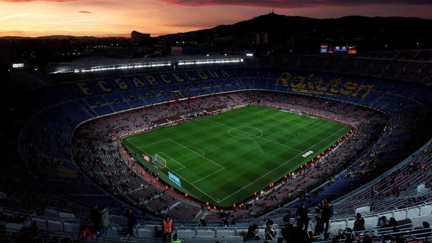 Vista general del Camp Nou en un partido de LaLiga Santander