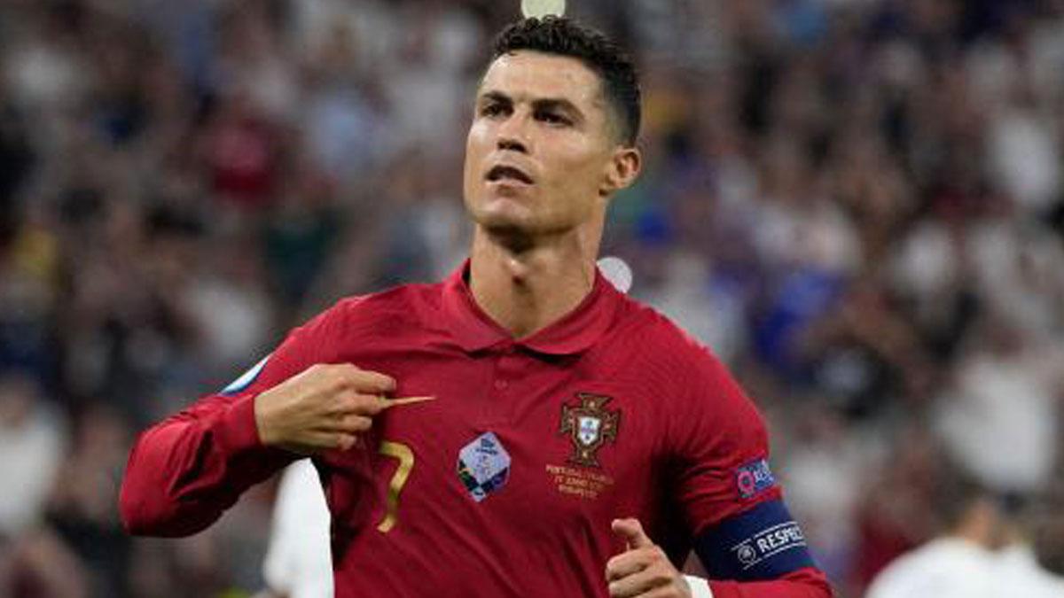 Cristiano en el partido entre Portugal y Francia