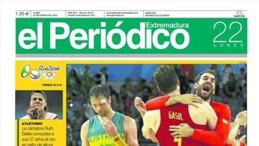 La portada de El Periódico Extremadura