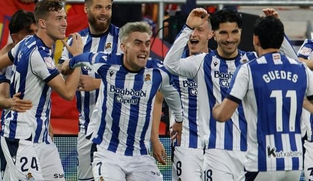 Barrene, Soler y Guedes, autor de la asistencia del primer tanto de la final de Copa del Rey