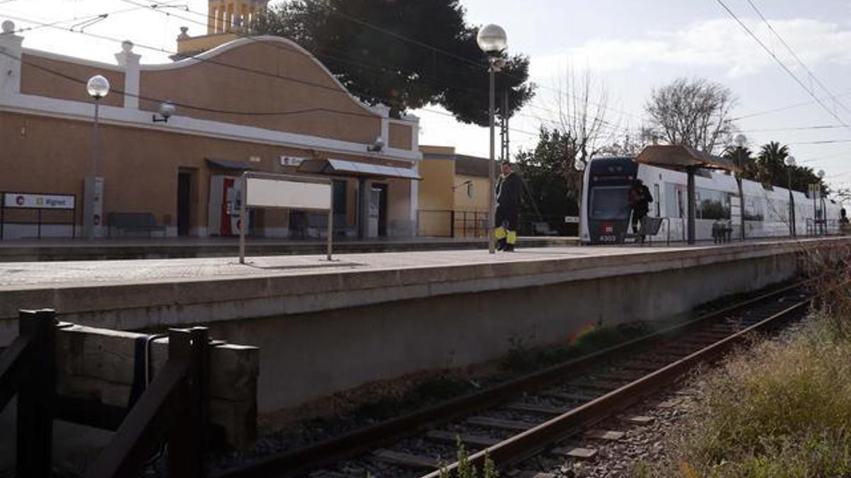 La estación de metro de Alginet, en una imagen de archivo.