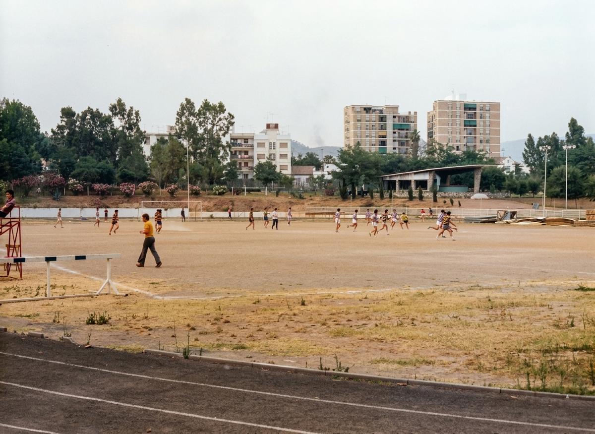 Campo de Deportes de la Ciudad Deportiva de Carranque, en 1975.