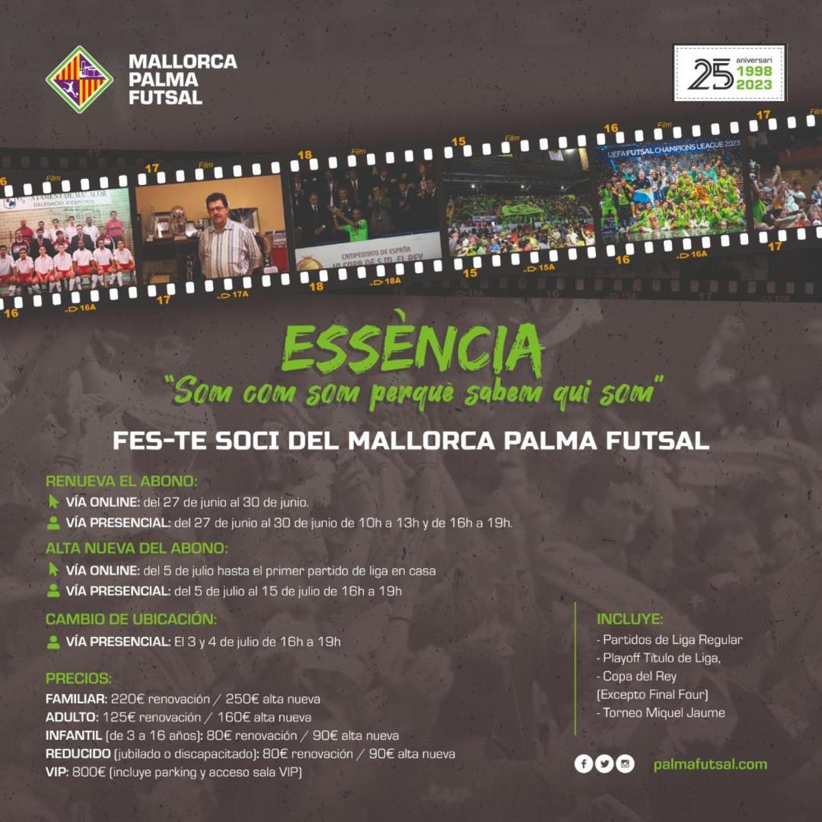 Diseño campaña de abonados Palma Futsal 2023