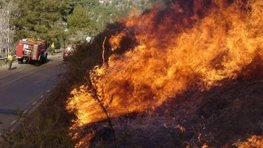 Estabilizado y sin llama el incendio de Lucena del Cid tras calcinar 86 hectáreas