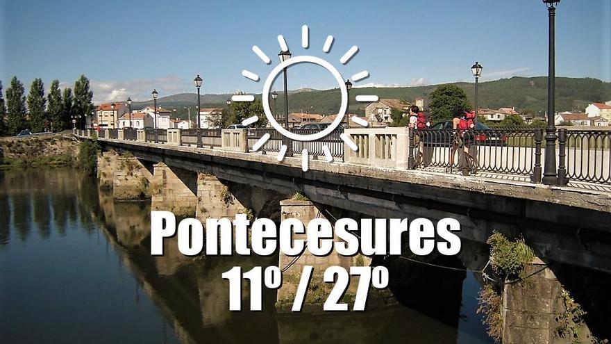 El tiempo en Pontecesures: previsión meteorológica para hoy, domingo 12 de octubre