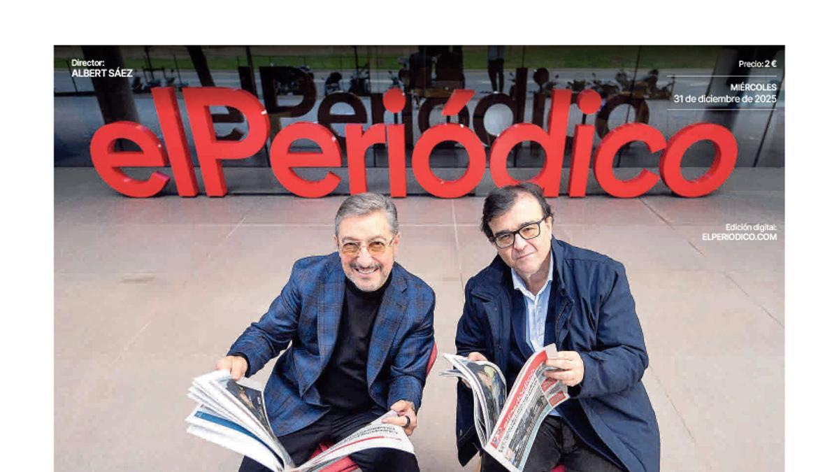 La portada de EL PERIÓDICO del 31 de diciembre de 2025