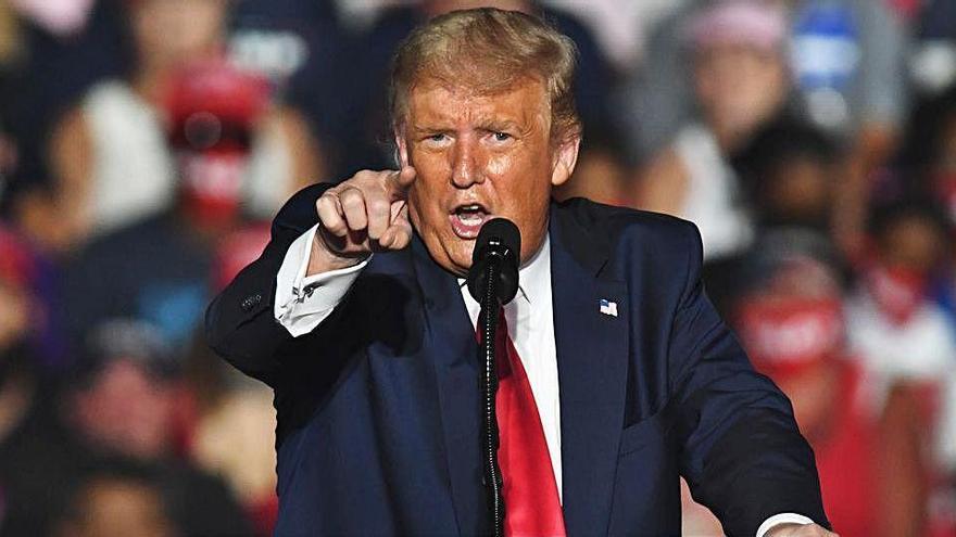 Donald Trump es va mostrar eufòric durant el míting celebrat a Florida.