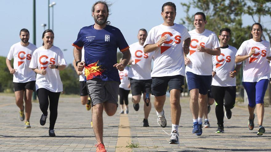 Cassá y Paradas, corriendo este domingo en las inmediaciones del Martín Carpena.