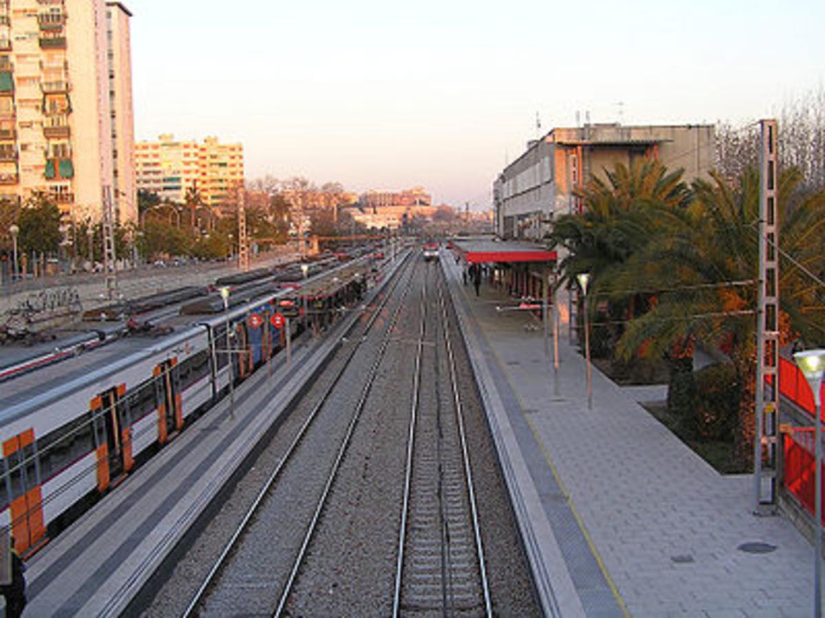 La estación de Cercanías de L’Hospitalet de Llobregat.