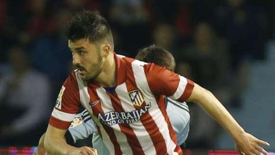 David Villa, durante su último partido contra el Celta.