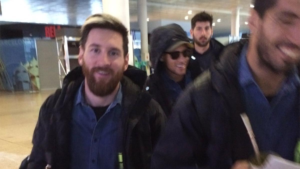 Messi, Neymar y Suárez lideraron el desplazamiento a Glasgow