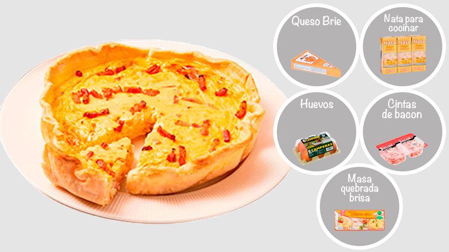 Quiche de bacon y puerro