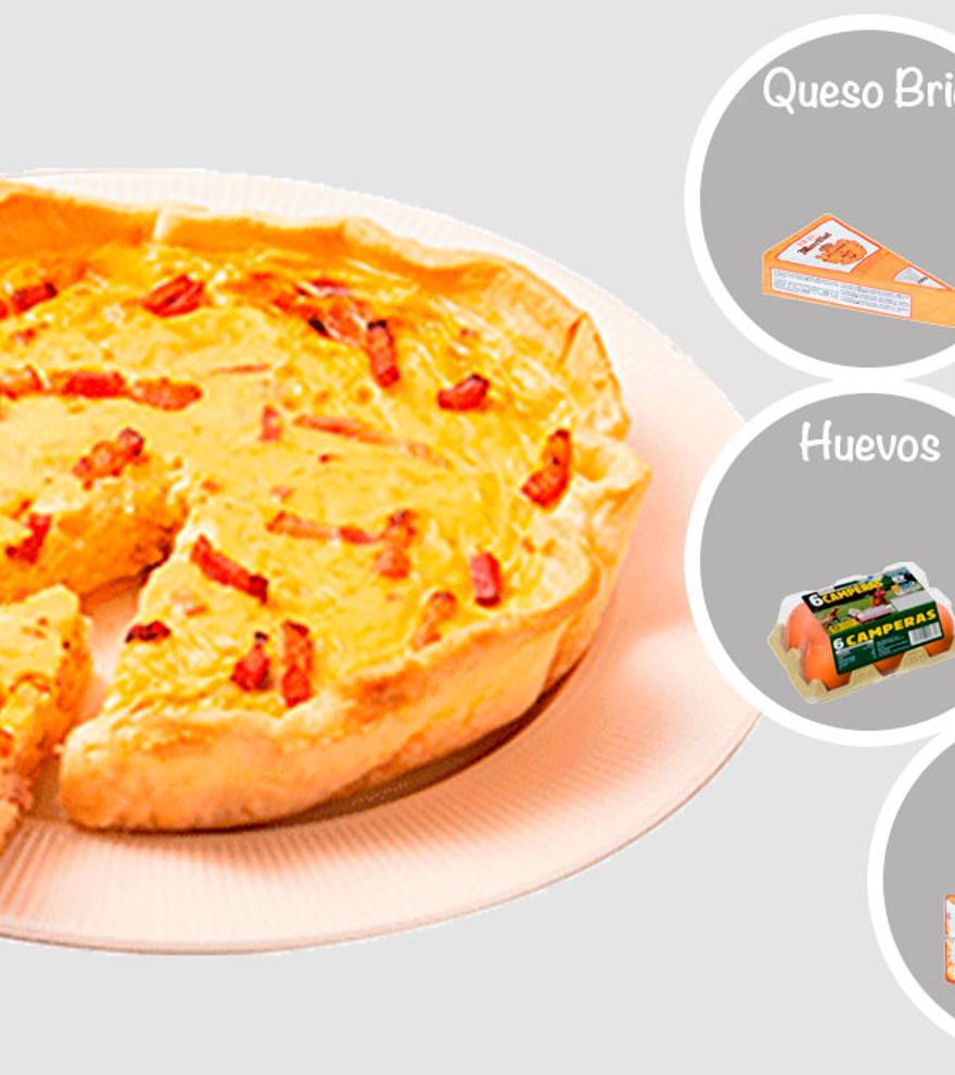 Quiche de bacon y puerro