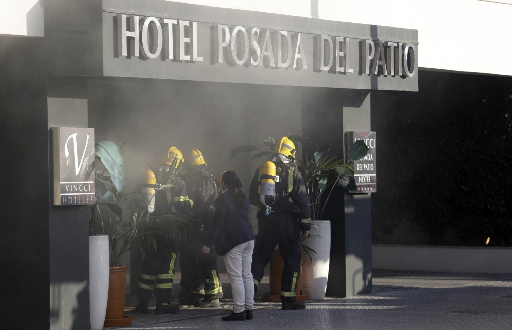 Incencio en el hotel Posada del Patio