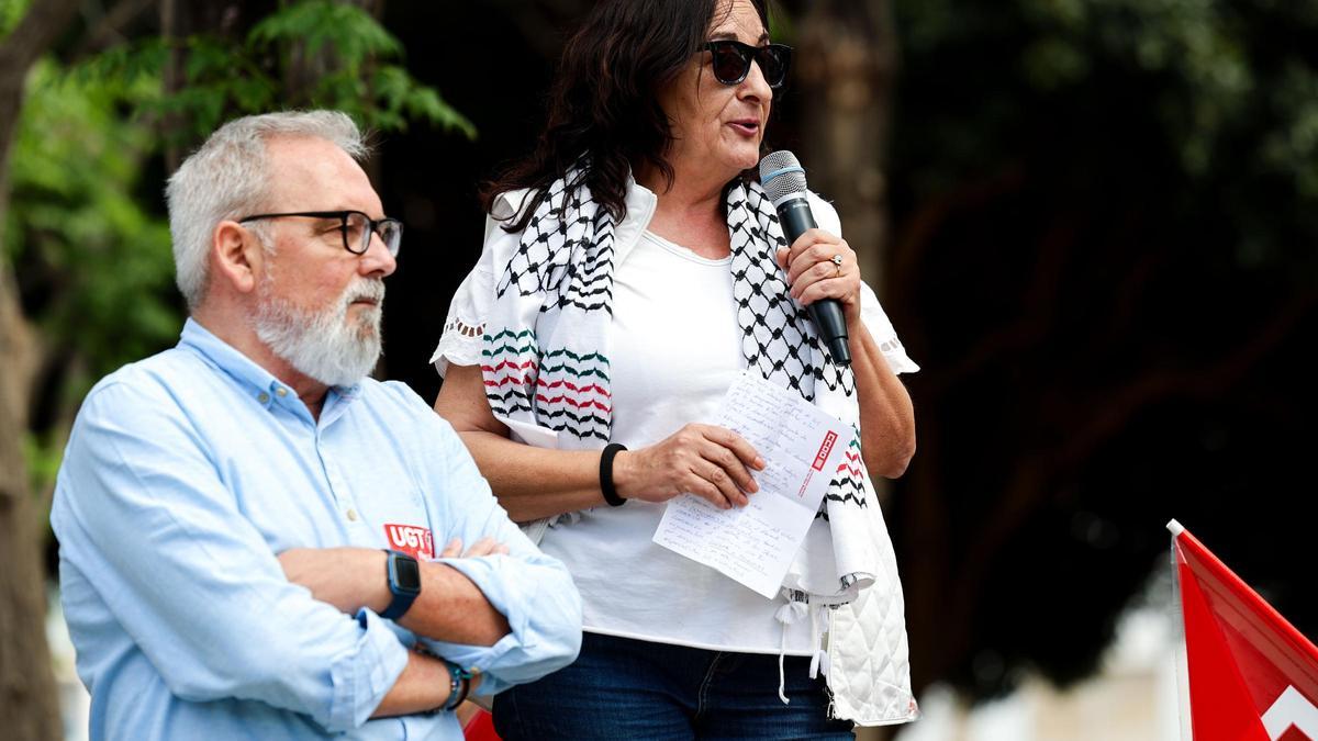 Pedro Campillo y Consuelo López en el día del trabajo.