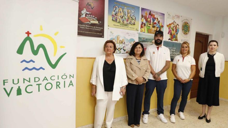 Lydia Valentín y Regino Hernández, ayer, en Marbella. | L.O.