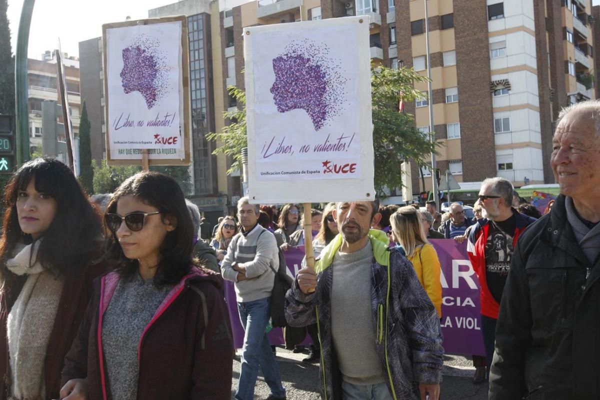 Multitudinaria manifestación contra la violencia hacia la mujeres