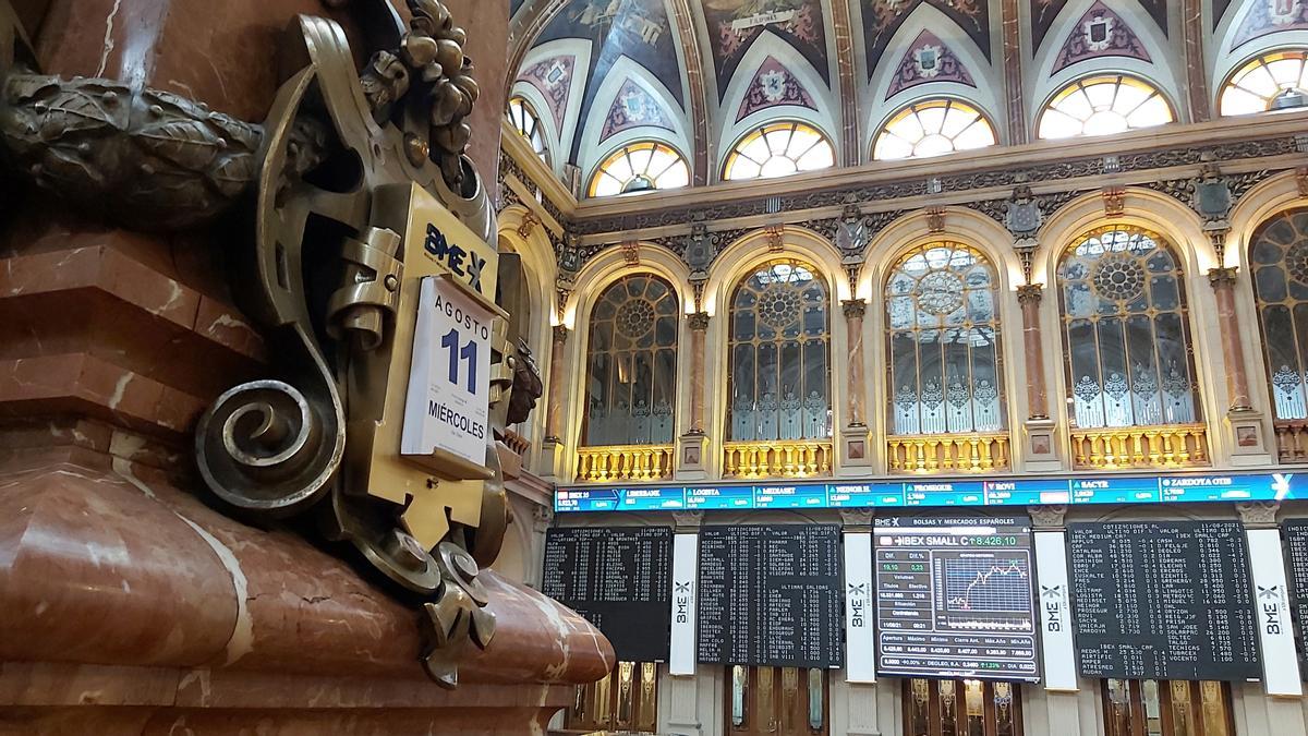 Interior del Palacio de la Bolsa de Madrid.