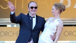 Thurman y Tarantino, en Cannes, en mayo del 2004.