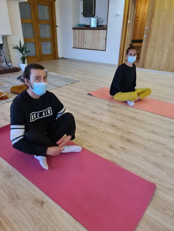 Dos de los alumnos de “Sala Marina”, en O Grove.